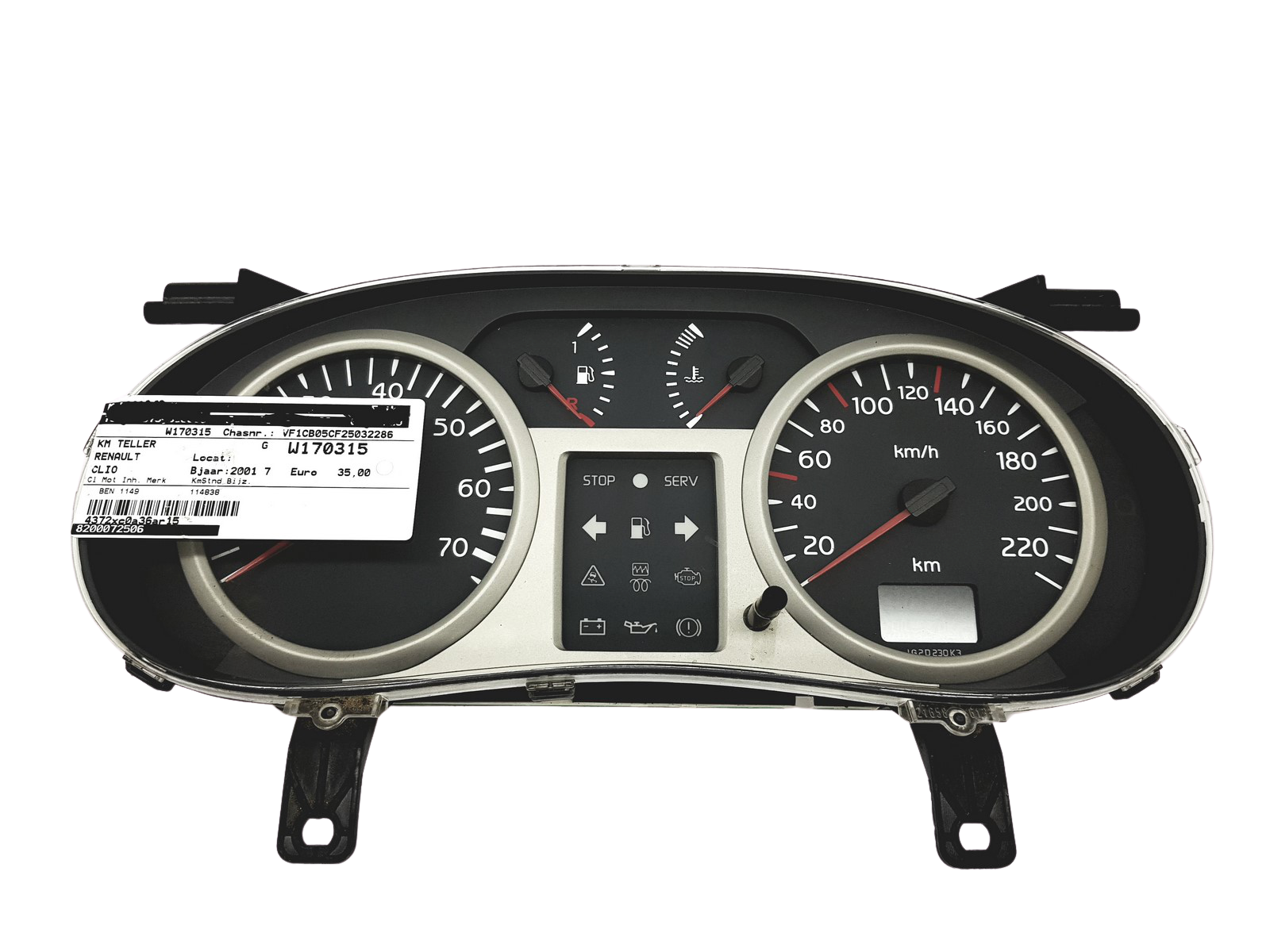 Speedometer/Instrument Cluster Renault Clio 2 8200059776 32489 main product photo