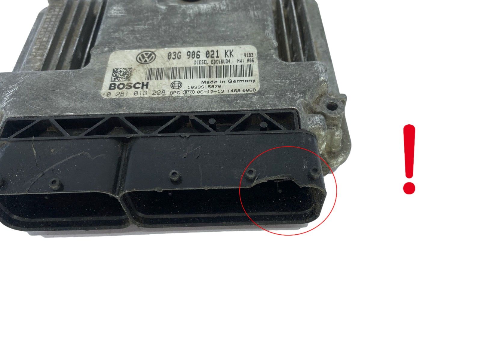 Control Unit 03G906021KK 0281013228 VW Bosch 50439 main product photo