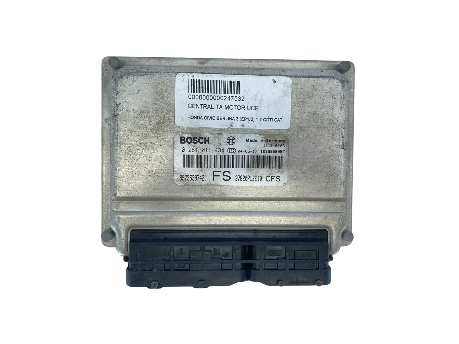 Control Unit 0281011434 8973539742 37820PLZE10 Honda Bosch 63660 main product photo