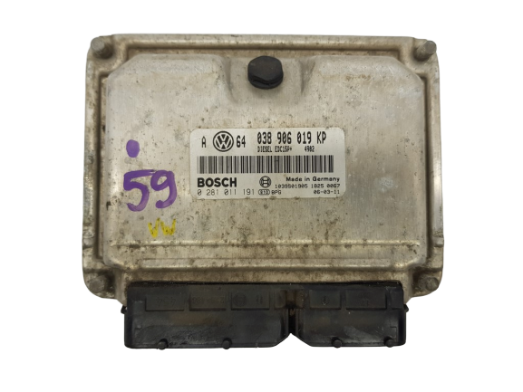 ECU Engine Control Unit VW 038906019KP 0281011191 Bosch main product photo