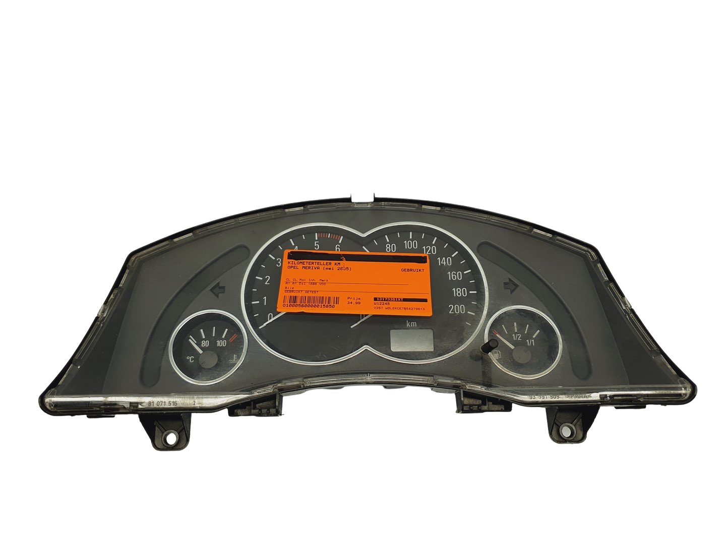 Speedometer/Instrument Cluster Opel Meriva 13173381XT 110080162026 60970 main product photo
