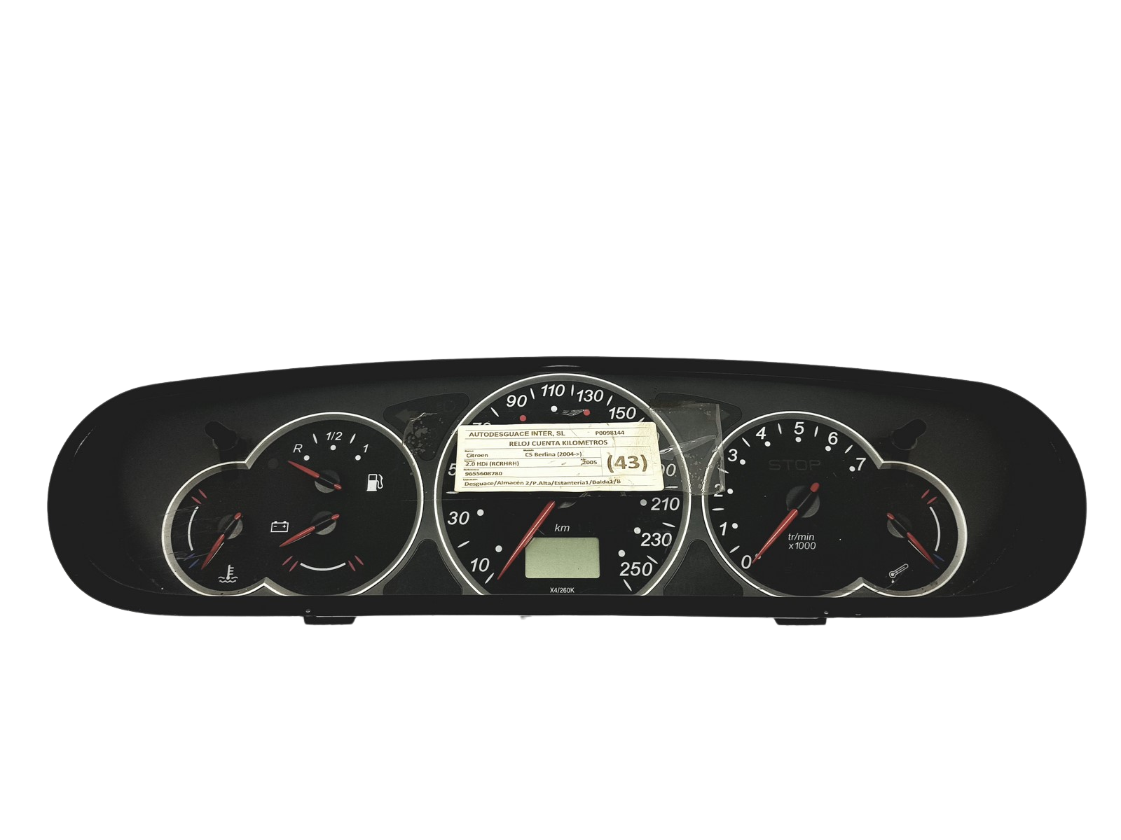 Speedometer/Instrument Cluster Citroen C5 Lift 9655608780 52836 main product photo
