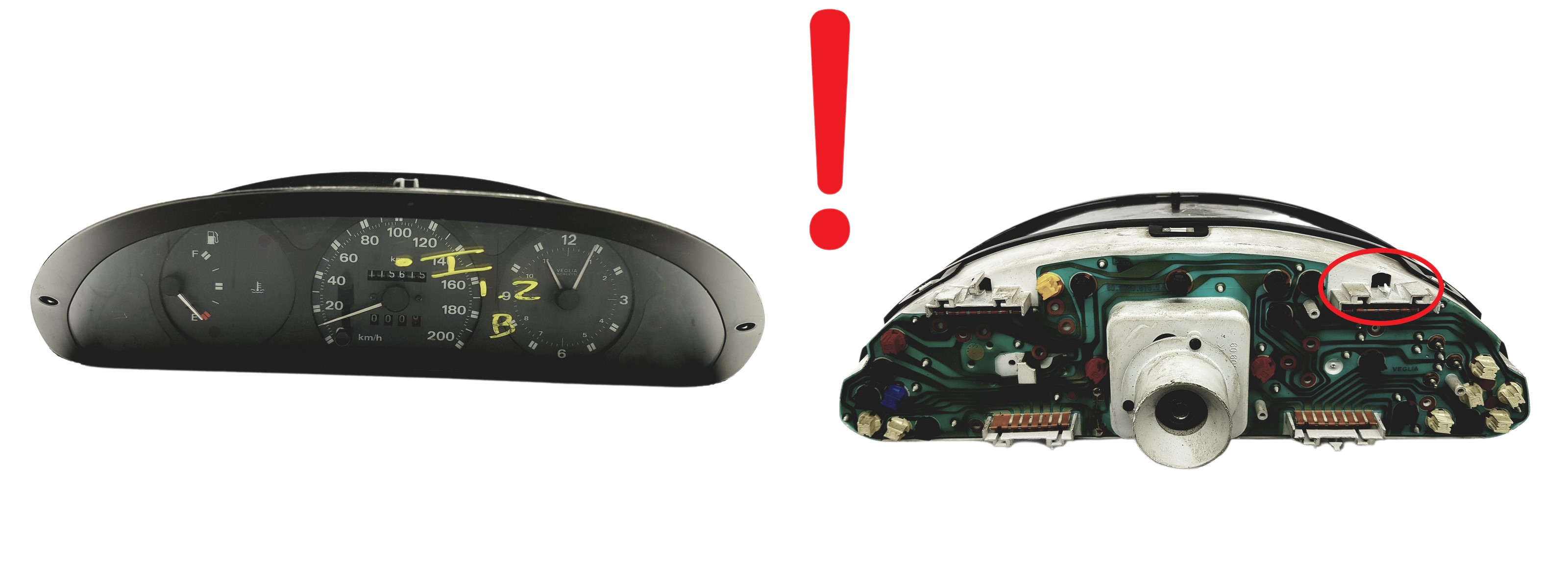 Speedometer/Instrument Cluster Fiat Punto 46438188 60.6219.1 6062191 58998 main product photo