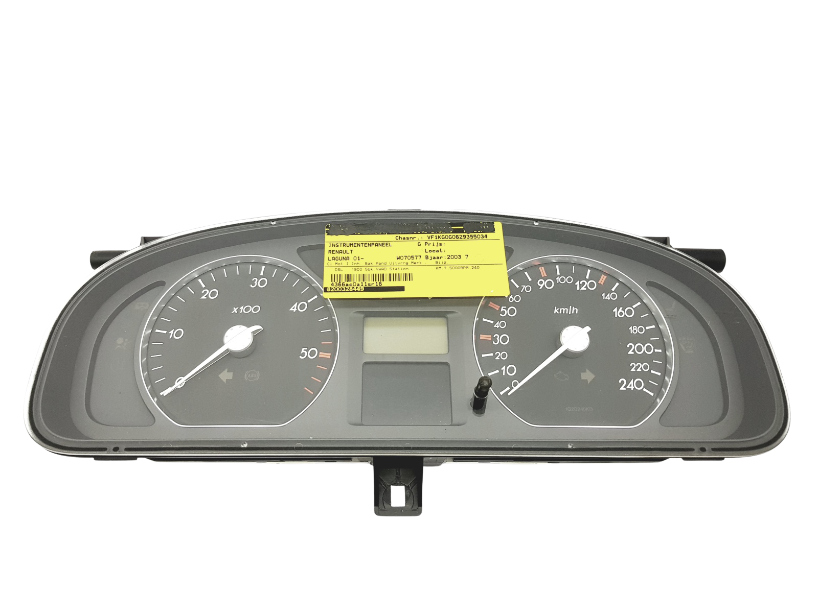 Speedometer/Instrument Cluster Renault Laguna 2 8200328449 44767 main product photo