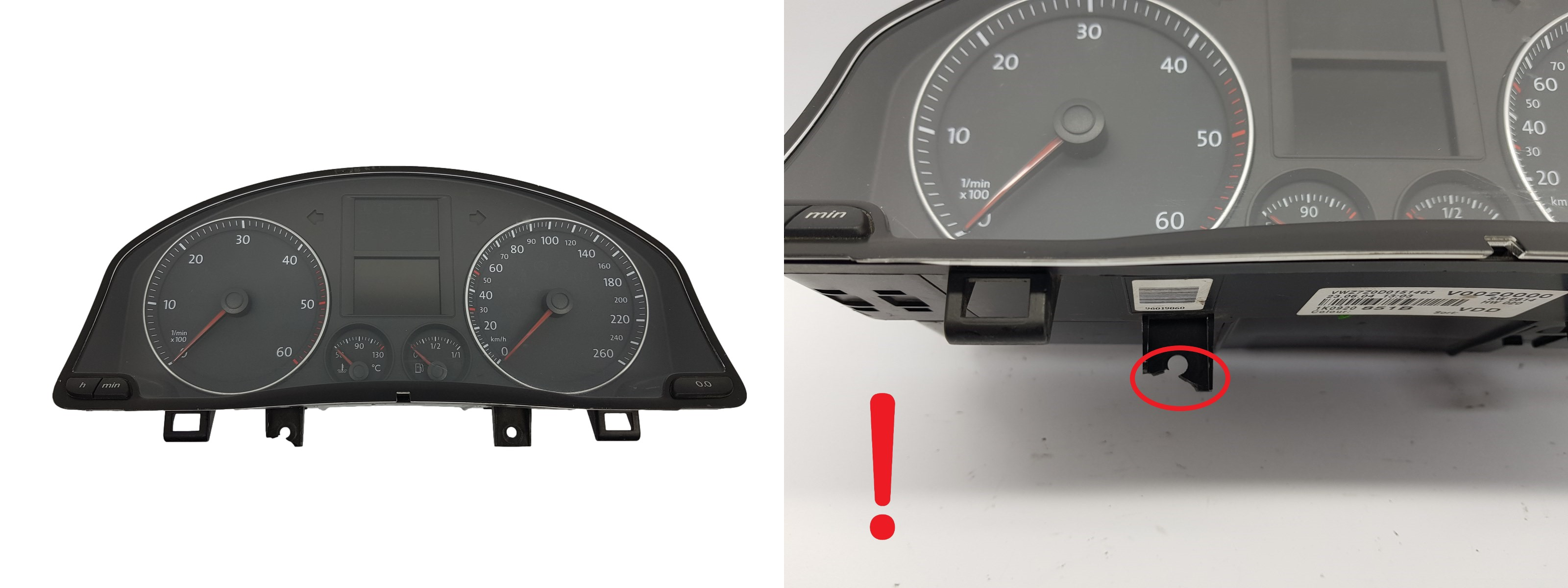 Speedometer/Instrument Cluster VW Golf MK5 1K0920851B 2941 main product photo