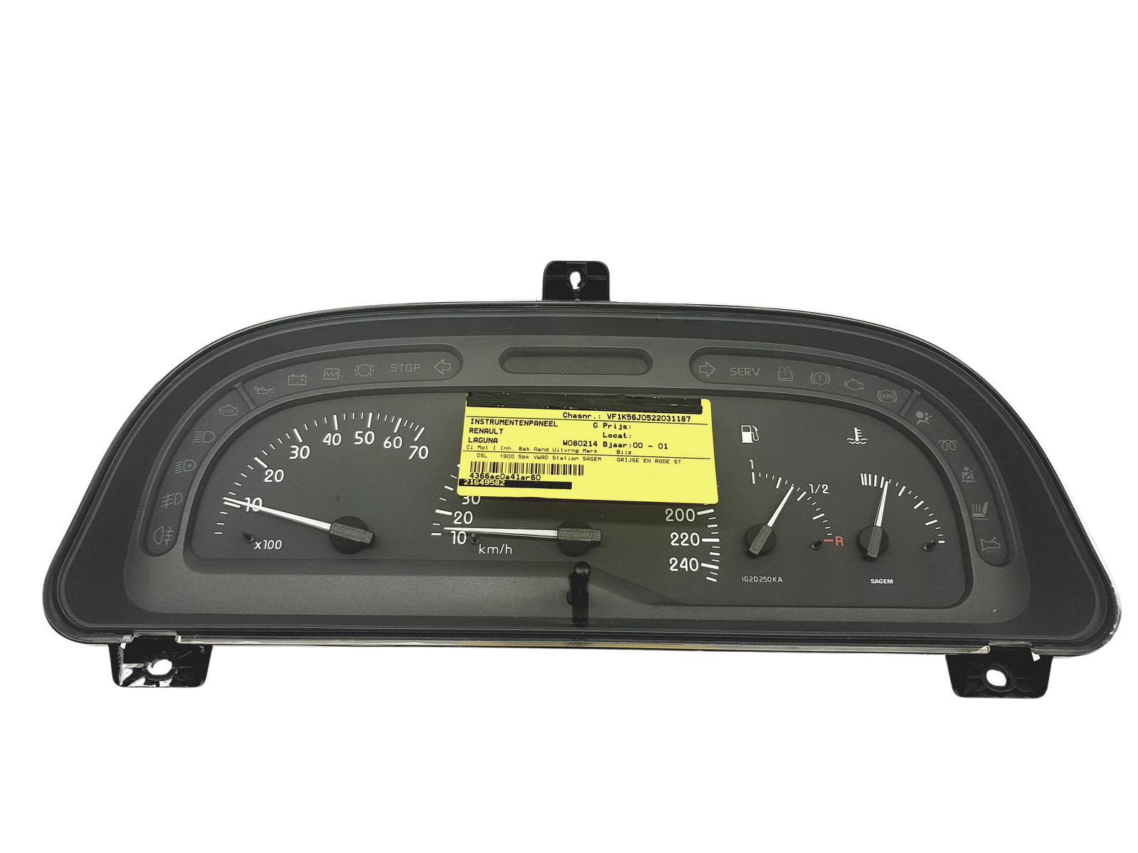 Speedometer/Instrument Cluster Renault Laguna IG2D250KA 49010 main product photo