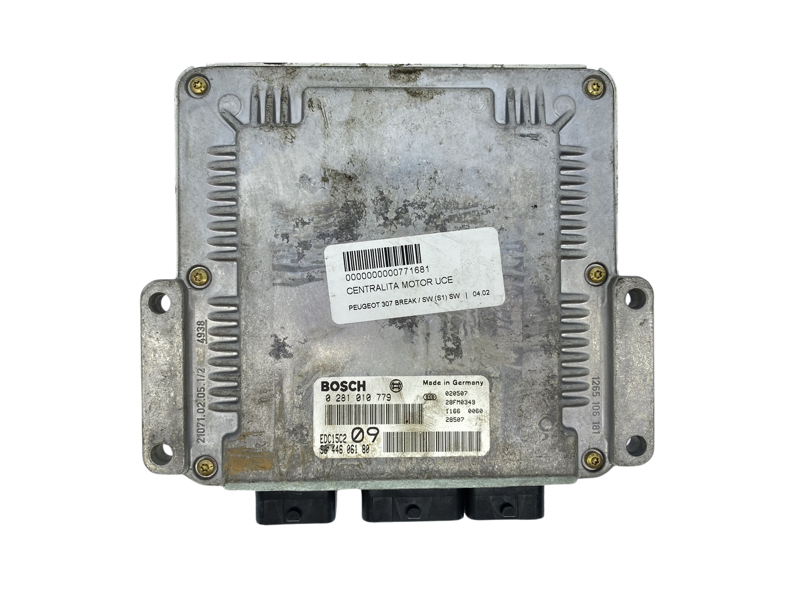 Control Unit 9644606180 0281010779 EDC15C2 PSA Bosch 63911 main product photo