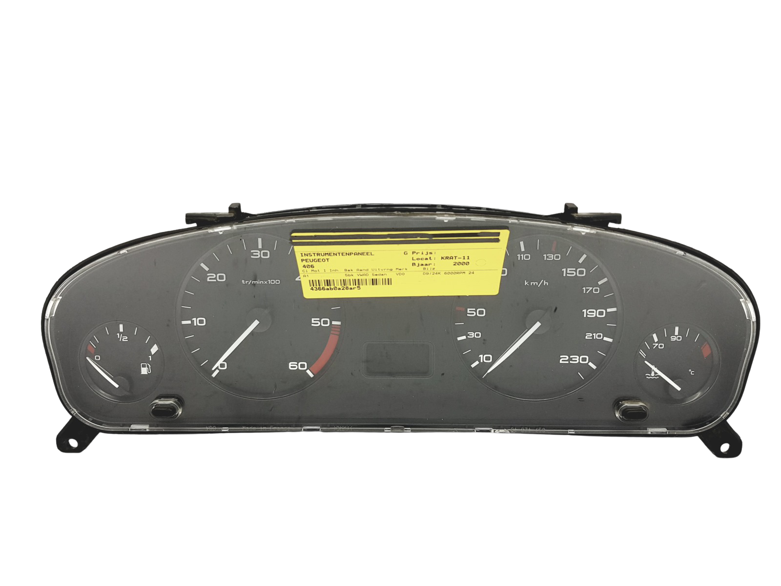 Speedometer/Instrument Cluster Peugeot 406 9630372780 110008882002 45089 main product photo