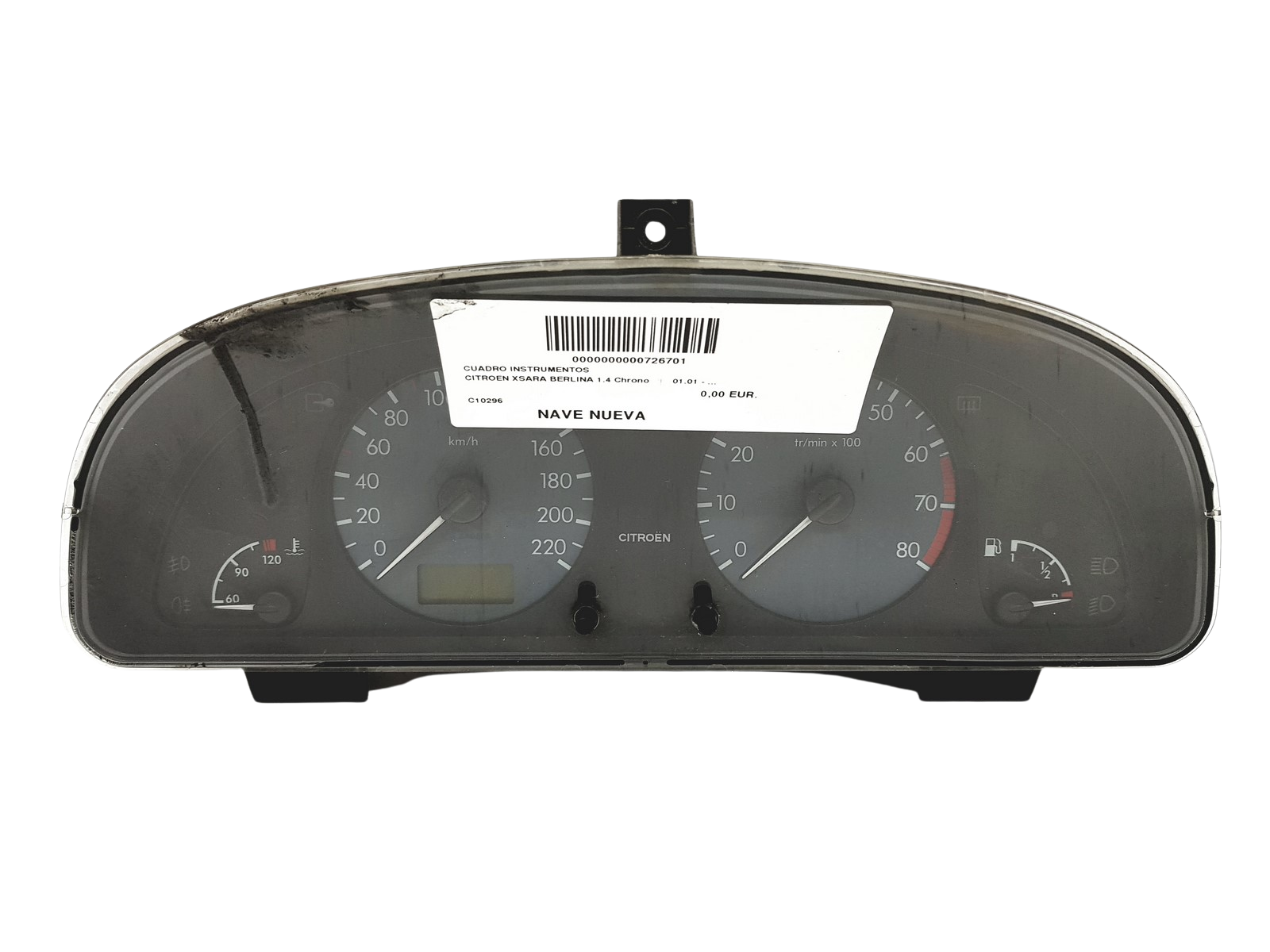Speedometer/Instrument Cluster Citroen Xsara P9643206780 D 00 58015 main product photo