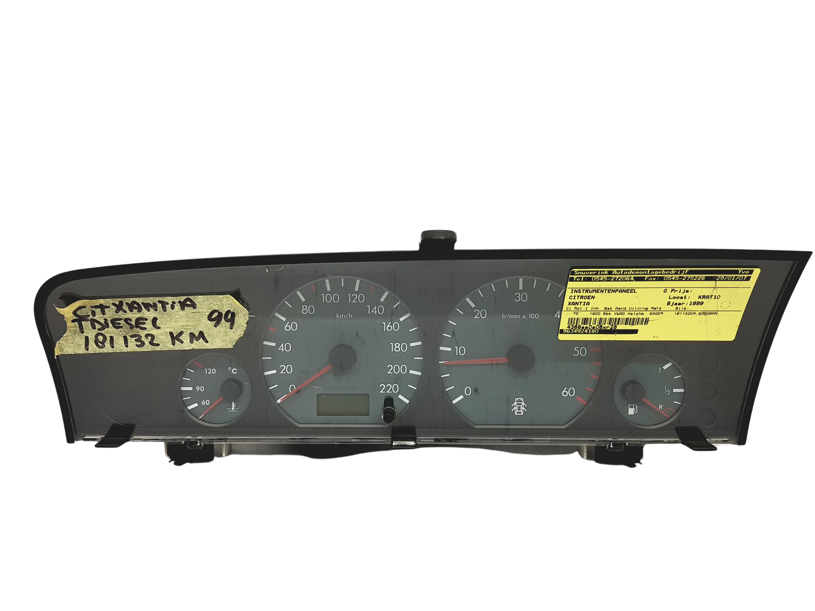 Speedometer/Instrument Cluster Citroen Xantia 2 9634924180 49606 main product photo