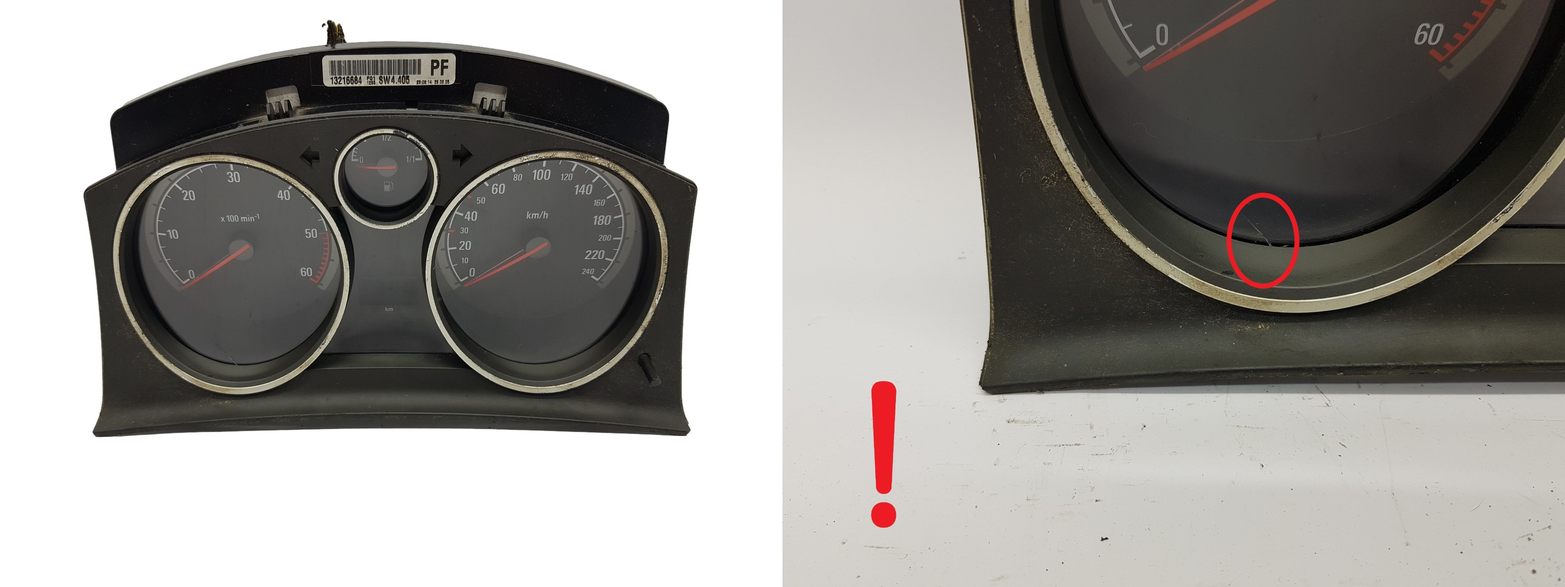Speedometer/Instrument Cluster Opel Astra H Zafira B 13216684PF 2593 main product photo