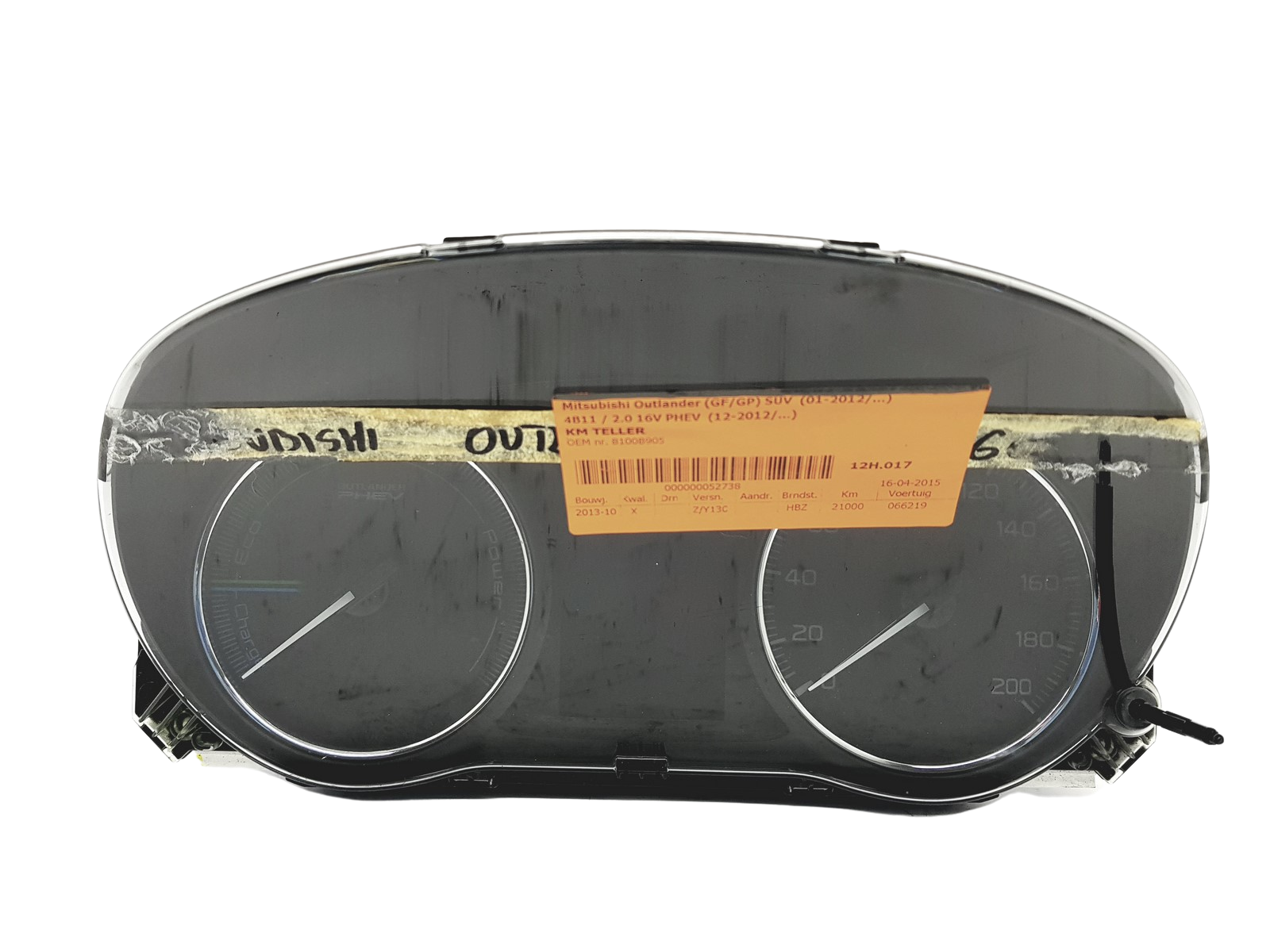 Speedometer/Instrument Cluster Mitsubishi Outlander 8100B905 0T34539 52329 main product photo