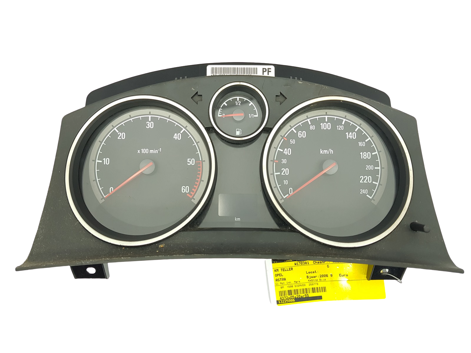 Speedometer/Instrument Cluster Opel Astra H Zafira B 13216684PF 25613 main product photo