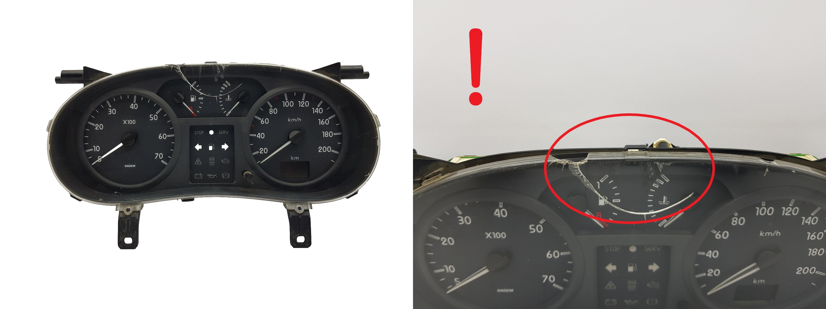 Speedometer/Instrument Cluster Renault Kangoo 1 8200176654 B 3085 main product photo