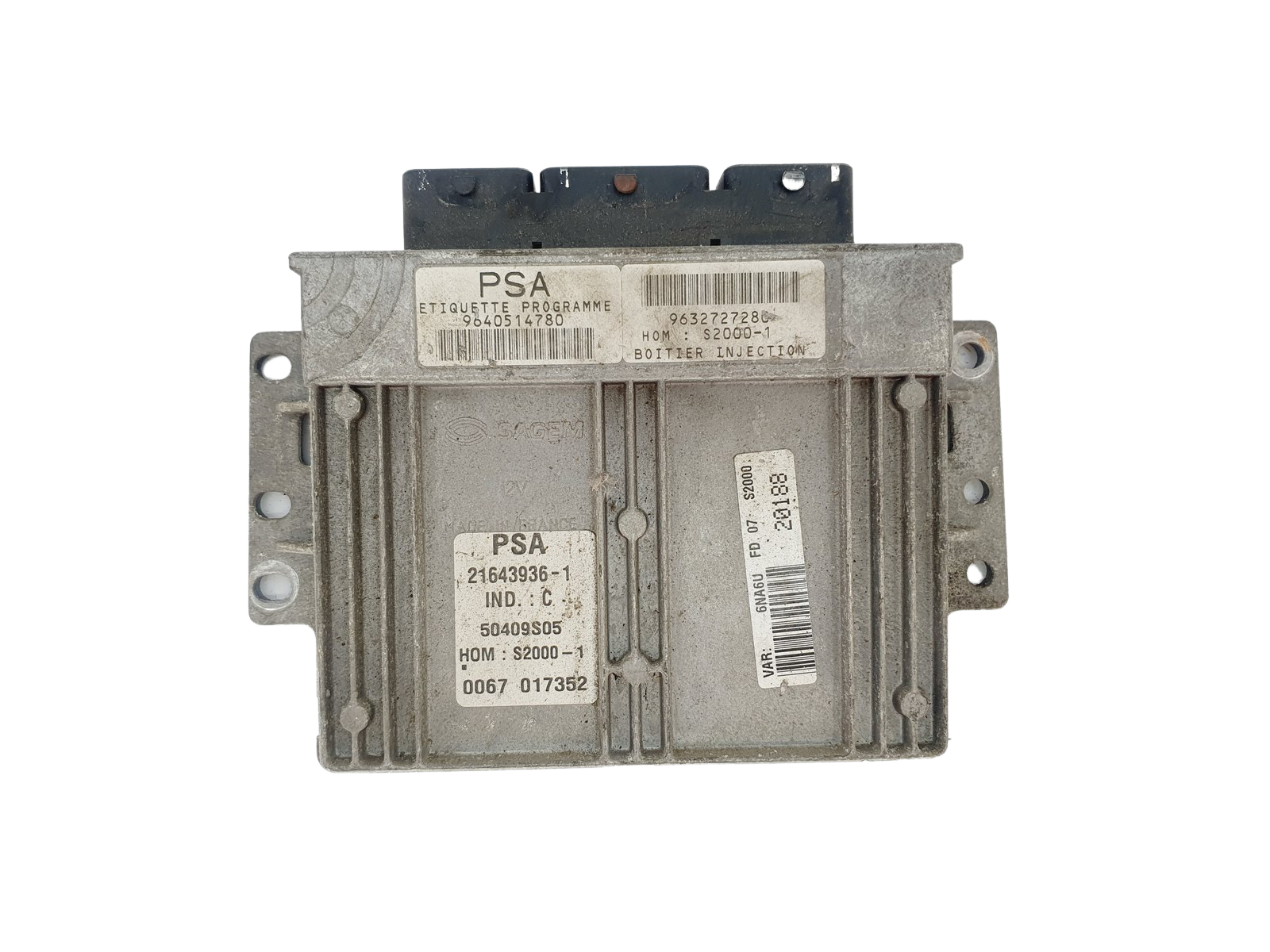 Control Unit 9640514780 9632727280 21643936-1 PSA Sagem 37115 main product photo