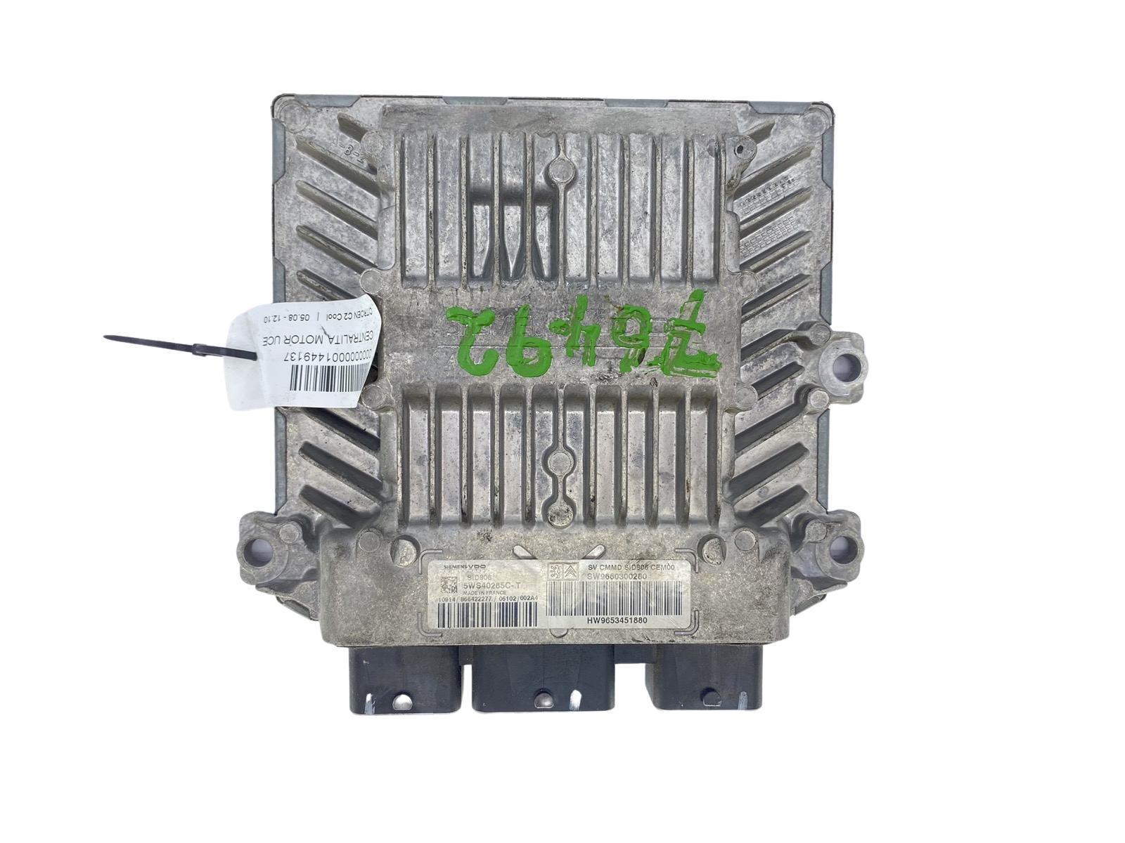 Control Unit 9660300280 9653451880 5WS40285C-T PSA Siemens 59584 main product photo