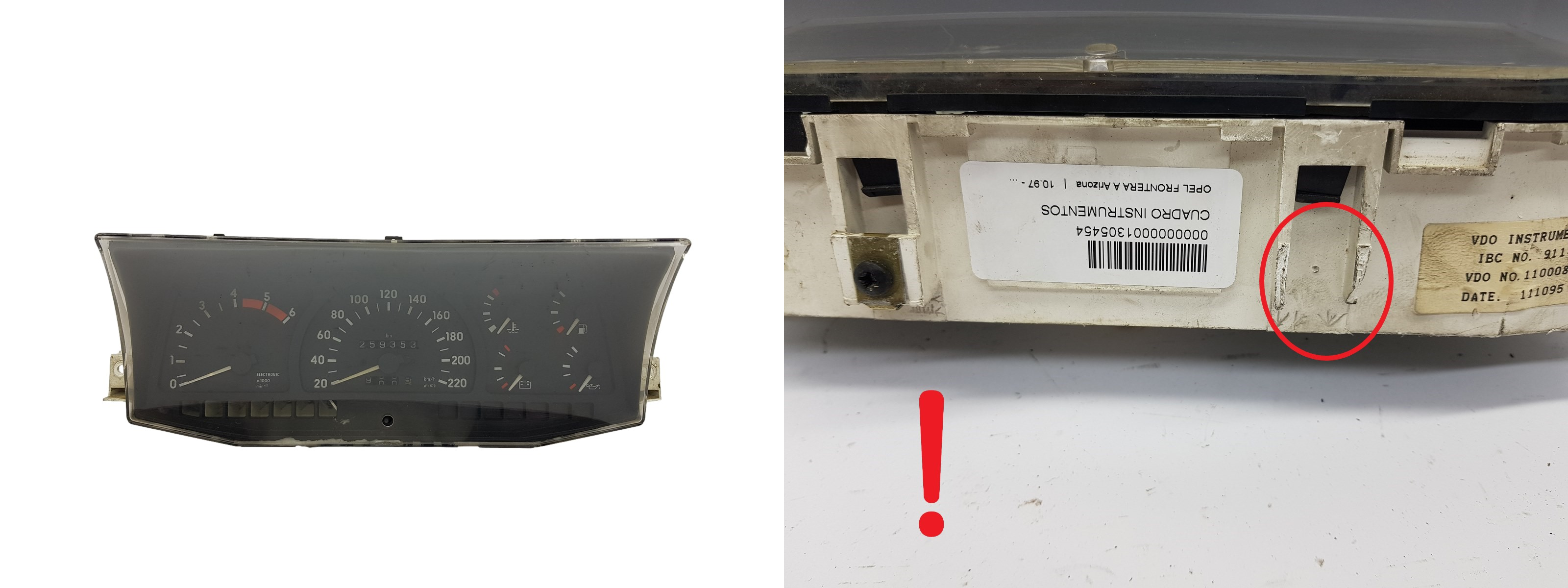 Speedometer/Instrument Cluster Opel Frontera 91147952 110008545024 1614 main product photo