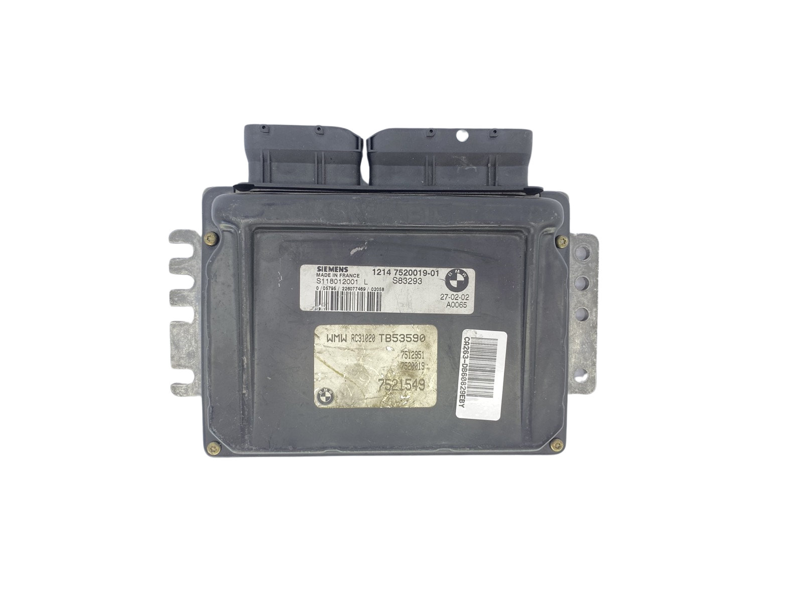 Control Unit 1214 7520019-01 S118012001L Mini BMW Siemens 60829 main product photo