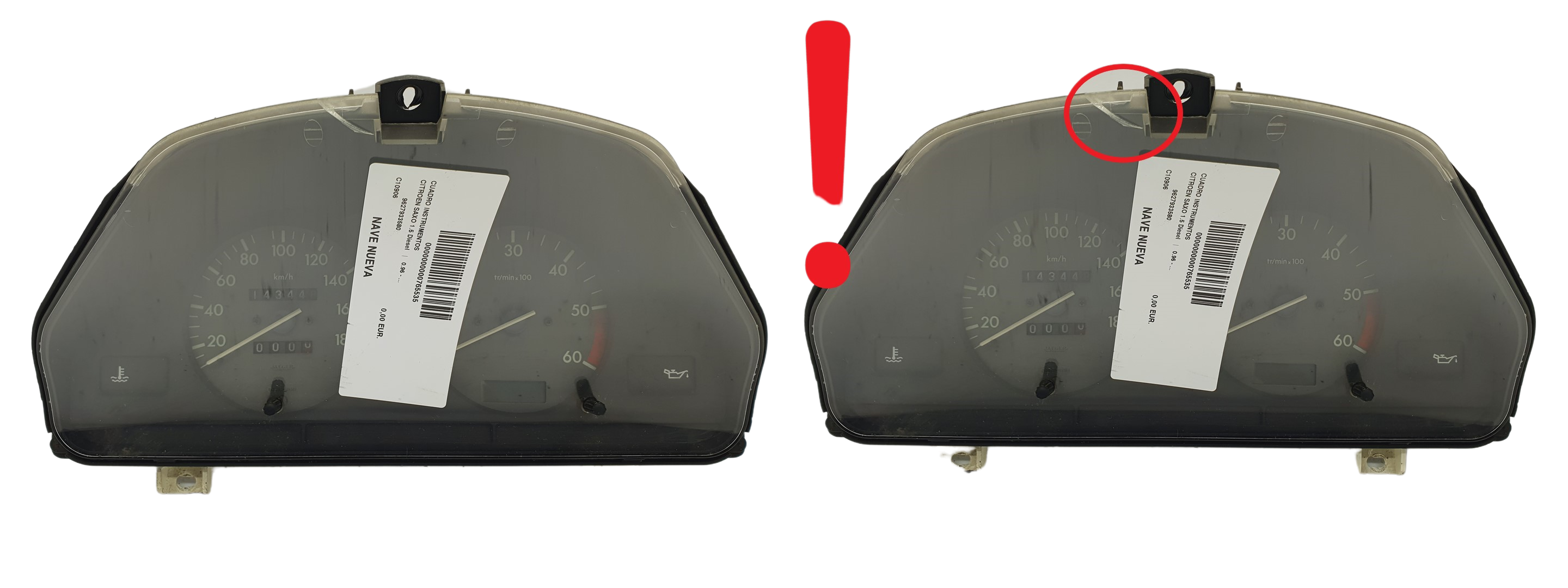 Speedometer/Instrument Cluster Citroen Saxo 9627933580 09028029908 61076 main product photo