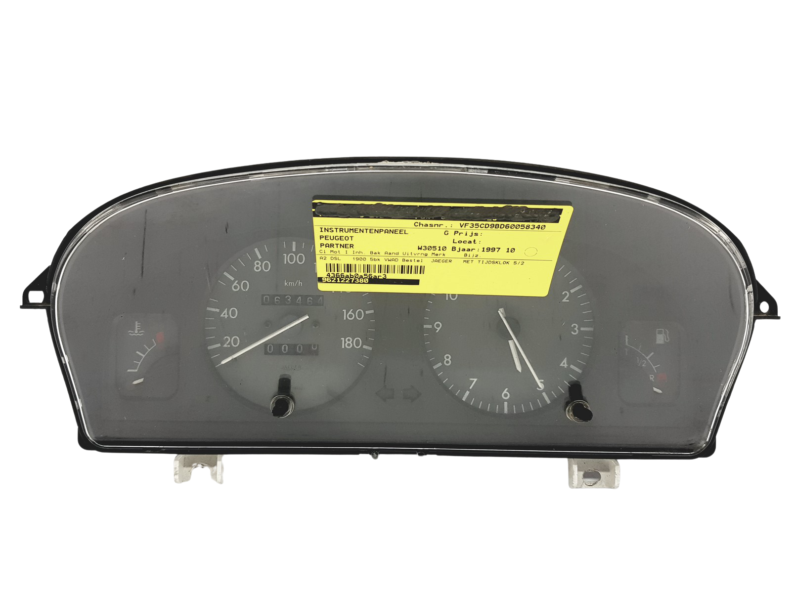 Speedometer/Instrument Cluster Berlingo 1 Partner 1 9621227380 PSA 49376 main product photo